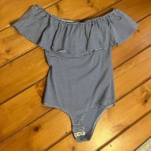J Crew Striped Bodysuit Sz XS